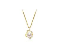 JZWCHQ Bijoux/colliers Collier S925 Chaîne de pendentif de perle en eau fraîche 5-6 mm White Fonction de chignon cuit à la vapeur All-Match Femme Jewelry Gift Women's Pendants