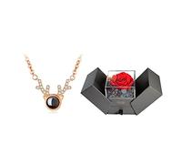 JZWCHQ Bijoux/Colliers Colliers, Colliers pour femmes ， Forme de bois, micro-sculptés dans le cercle 100 langues Je t'aime, longueur totale 14,96 pouces Pendants pour femmes