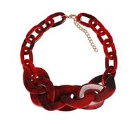 JZWCHQ Bijoux/Colliers Fashion Women's Punk Resin Chain Chunky Channeux Collier Pendard Bijoux exagéré Collier Retro Acrylique Pendentif pour femmes