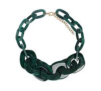 JZWCHQ Bijoux/Colliers Fashion Women's Punk Resin Chain Chunky Channeux Collier Pendard Bijoux exagéré Collier Retro Acrylique Pendentif pour femmes