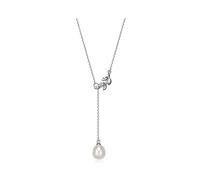 JZWCHQ Bijoux/Colliers S925 Chaîne de pendentif de perle d'eau douce 7-8 mm