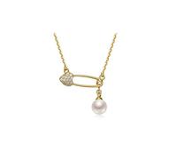JZWCHQ Bijoux/Colliers S925 Collier Fresh Water Pearl Pendant Chain 5-6 mm blanc rond Personnalité All-Match Personnalités féminines Bijoux Gift Women's Pendants