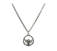 JZWCHQ Bijoux/Colliers Titanium Steel chaîne personnalisée simple couple Pendant Cercle Cercle Cercle Angel Pendants pour femmes