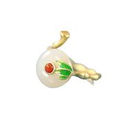 JZWCHQ Bijoux de femmes chinoises chinoises rétro Court Knobby Bamboo Leaf émail couleur coque en toute sécurité