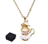 JZWCHQ Bijoux de filles mignonnes Écureuil dans le jeu, arme émaillée à la main Toile tamine boucle d'oreille, boucles d'oreilles à charme animal délicat/collier de bijoux de bijoux pour les