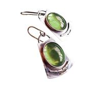 JZWCHQ bijoux délicat vert violet bleu ovale lune de lune chic joaillerie en argent couleurs argent gouttes de couleur pour femmes cadeaux de nouveaux bijoux