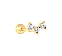 JZWCHQ bijoux femmes boucles d'oreilles en argent, 925 argent sterling perçage étouffe d'oreille Bling Bling Black Zircon Pincture Pendientes Cartilage oreille Oreille Boucle d'oreille