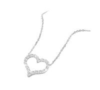 JZWCHQ Bijoux Nouveau 2025 Arrivée 2ct Pass Tested Collier de coeur Moisanite pour les femmes plaqué Platine Simulate Diamonds Pendant Birthday Gift With You Accessories Cadeau créatif à la mode