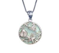 JZWCHQ Bijoux Nouveau 2025 Arrivée Fashion mignon Seahorse Sea Sea Star Shell Pendant Collier Incrust Imitation Blue Opal Pendant Collier For Women Wedding Party Wit