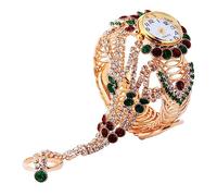 JZWCHQ Bijoux pour Femmes Full Diamond Claw Chain Watch Rings for Woman Ladies Montres pour Femmes