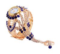 JZWCHQ Bijoux pour Femmes Full Diamond Claw Chain Watch Rings for Woman Ladies Montres pour Femmes