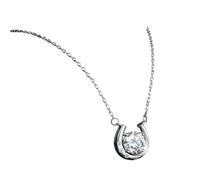 JZWCHQ Bijoux pour femmes neuves pour la tendance 2025 Collier en fer à cheval pour femmes 925 STERLING STRING D COLOR MISSANITE