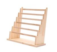 JZWCHQ Bijoux pour Femmes Organisateur de Bijoux en Bois pour Les Anneaux et Les Boucles d'oreilles Affichage, Beige, 34x20x36cm Cylindre Bijoux pour Femmes