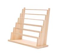 JZWCHQ Bijoux pour Femmes Organisateur de Bijoux en Bois pour Les Anneaux et Les Boucles d'oreilles Affichage, Beige, 34x20x36cm Cylindre Bijoux pour Femmes