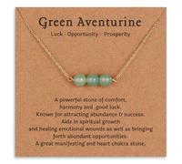 JZWCHQ Bijoux pour Femmes Plaqué Or Fait Main Cristal Naturel Guérison | Tourmaline Noire, Pierre de Lune, Turquoise, péridot, cornaline, Citrine, Quartz Rose, Aventurine Verte, Bijoux pendentifs