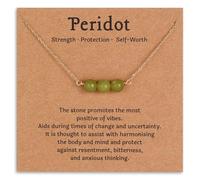 JZWCHQ bijoux pour femmes Plaqué Or Fait Main Cristal Naturel Guérison | Tourmaline noire, pierre de lune, turquoise, péridot, cornaline, citrine, quartz rose, aventurine verte, bijoux pendentifs