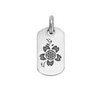 JZWCHQ Bijoux S925 Sterling Peony Flower Square Pendant, Fashion Vintage Sterling Pendant Collier Bijoux pour filles