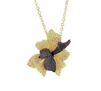 JZWCHQ Black Flower Flower Pendant Wind Bijoux Chaîne de collier pour femmes fabriqué en Chine