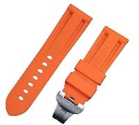 JZWCHQ Bouchette de montée en Caoutchouc Douce de 24 mm Nature pour Bracelet Panerai