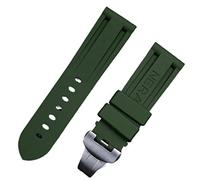 JZWCHQ Bouchette de montée en Caoutchouc Douce de 24 mm Nature pour Bracelet Panerai