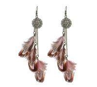 JZWCHQ Boucles d'oreilles bohémiennes pour femmes - Vintage ethnique creux géométrique rond fait à la main - Bijoux de fête tendance pour femmes et filles, taille unique