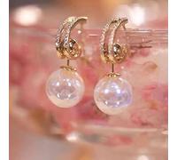 JZWCHQ Boucles d'oreilles de chaîne de chaîne de cristal brillant femelle bijoux de mariage cadeaux d'anniversaire