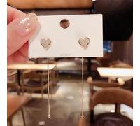 JZWCHQ Boucles d'oreilles de chaîne de chaîne de cristal brillant femelle bijoux de mariage cadeaux d'anniversaire