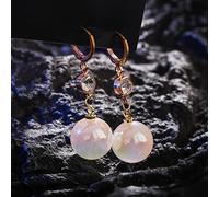 JZWCHQ Boucles d'oreilles de chaîne de chaîne de cristal brillant femelle bijoux de mariage cadeaux d'anniversaire