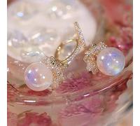 JZWCHQ Boucles d'oreilles de chaîne de chaîne de cristal brillant femelle bijoux de mariage cadeaux d'anniversaire