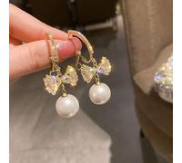 JZWCHQ Boucles d'oreilles de chaîne de chaîne de cristal brillant femelle bijoux de mariage cadeaux d'anniversaire