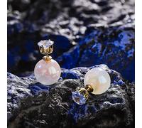 JZWCHQ Boucles d'oreilles de chaîne de chaîne de cristal brillant femelle bijoux de mariage cadeaux d'anniversaire