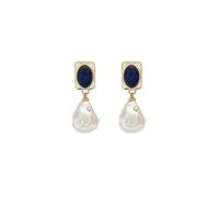 JZWCHQ Boucles d'oreilles en Boucles d'oreilles carrées Lapis Lazuli Embelli Les Boucles d'oreilles en Groupe de Petites et Boucles d'oreilles Haut de Gamme