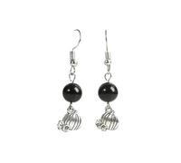JZWCHQ Boucles d'oreilles en pierre naturelle pour femmes - Élégant et doux 8 mm Naturel Stone Round Bead Pumpkin Pendentif, Fashion Fashion Fonction à la main Natural Raw Gemstone Women Party