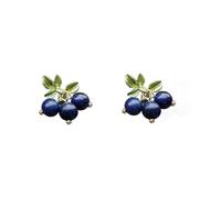 JZWCHQ Boucles d'oreilles en pierre naturelle pour femmes - Lapis créatif vintage des perles rondes rond-boucles à la main, boucles d'oreilles en cristal naturel simples pour les cadeaux