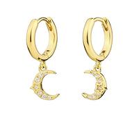 JZWCHQ Boucles d'oreilles pendentines exquises de la lune étoile pour les femmes boucles d'oreilles perçantes pendents bijoux