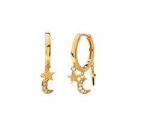 JZWCHQ Boucles d'oreilles pendentines exquises de la lune étoile pour les femmes boucles d'oreilles perçantes pendents bijoux