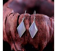 JZWCHQ Boucles d'oreilles pour femmes, boucles d'oreilles à goutte d'oreilles pour femmes mode thaïlandais bijoux diamant grenat boucles d'oreilles rouges blue blue, 925