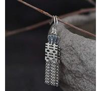 JZWCHQ Boucles d'oreilles pour femmes, boucles d'oreilles à goutte d'oreilles S925 Chain de perle rétro Tassel Tie Tie des boucles d'oreilles de style ethnique de style chinois