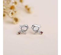 JZWCHQ Boucles d'oreilles pour Femmes, Boucles d'oreilles, Boucles d'oreilles en Cristal d'oiseau en Jade Bleu et Jaune d'origine, Photo Couleur,