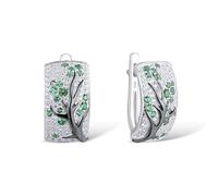 JZWCHQ Boucles d'oreilles pour femmes rose rose pure cerise étincelante bijoux cubique en zircone