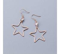 JZWCHQ Boucles d'oreilles pour Femmes, S925 Boucles d'oreilles féminines Fashion coréenne Creux à Cinq Boucles d'oreilles étoiles tempérament personnalité Unique Diamond