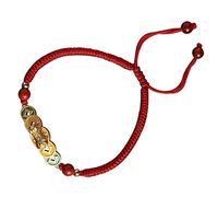 JZWCHQ Bracelet à cordes tressé pour filles avec conception de corde de charme de monnaie chinoise vintage pour hommes et femmes Collier unique
