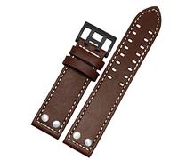 JZWCHQ Bracelet de gueule en cuir bracelet Band 22 mm 22 mm pour l'aviation H77755533 H77616533 Genue en cuir Men Watch Band
