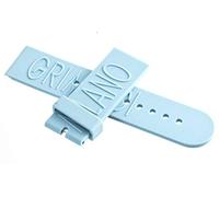 JZWCHQ Bracelet de montre en caoutchouc bleu clair 22 mm pour homme