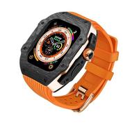 JZWCHQ Carbone Watch Watch Case FluorObber Band Mod Kit ， pour Ultra 8 7 6 5 4 SE 49mm 45mm 44 mm MOYEN MOYAGE ET REMPLACEZ LE KIT STRAPE DE MONTRE