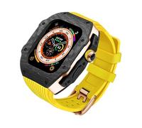 JZWCHQ Carbone Watch Watch Case FluorObber Band Mod Kit ， pour Ultra 8 7 6 5 4 SE 49mm 45mm 44 mm MOYEN MOYAGE ET REMPLACEZ LE KIT STRAPE DE MONTRE