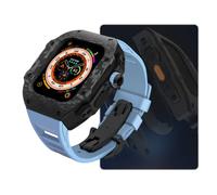 JZWCHQ Carbone Watch Watch Case FluorObber Band Mod Kit ， pour Ultra 8 7 6 5 4 SE 49mm 45mm 44 mm MOYEN MOYAGE ET REMPLACEZ LE KIT STRAPE DE MONTRE