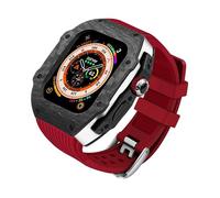 JZWCHQ Carbone Watch Watch Case FluorObber Band Mod Kit ， pour Ultra 8 7 6 5 4 SE 49mm 45mm 44 mm MOYEN MOYAGE ET REMPLACEZ LE KIT STRAPE DE MONTRE