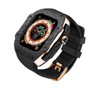 JZWCHQ Carbone Watch Watch Case FluorObber Band Mod Kit ， pour Ultra 8 7 6 5 4 SE 49mm 45mm 44 mm MOYEN MOYAGE ET REMPLACEZ LE KIT STRAPE DE MONTRE