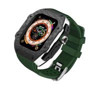 JZWCHQ Carbone Watch Watch Case FluorObber Band Mod Kit ， pour Ultra 8 7 6 5 4 SE 49mm 45mm 44 mm MOYEN MOYAGE ET REMPLACEZ LE KIT STRAPE DE MONTRE